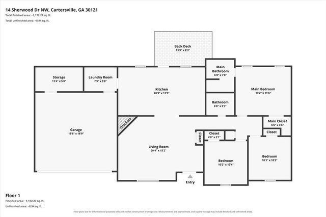 14 Sherwood Drive NW, Cartersville, GA 30121
