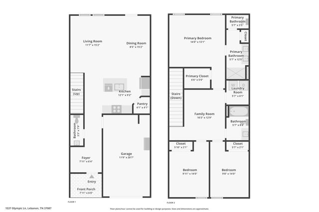 1537 Olympic Ln, Lebanon, TN 37087