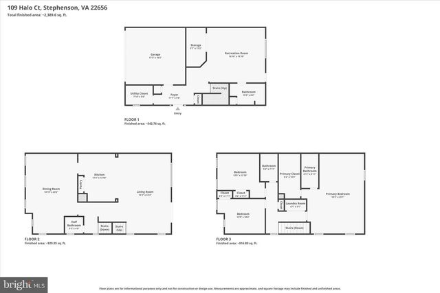 109 HALO CT, Stephenson, VA 22656