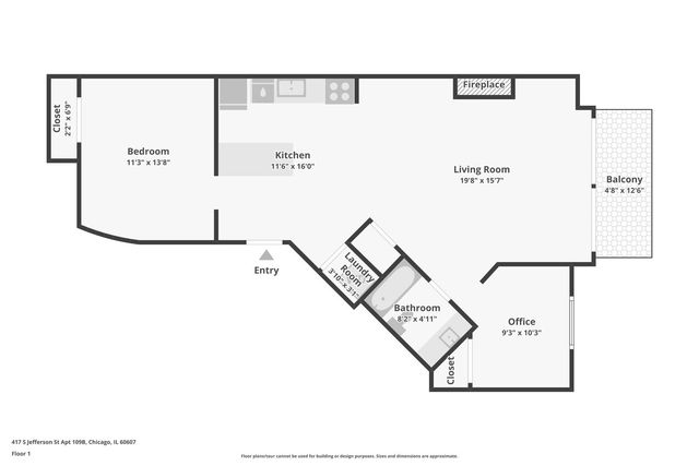 417 S Jefferson Street 313B, Chicago, IL 60607