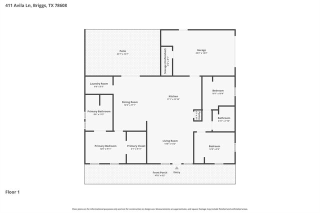 411 Avila LN, Briggs, TX 78608