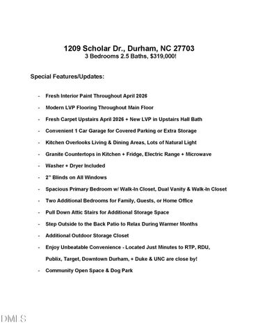 1209 Scholar Drive, Durham, NC 27703