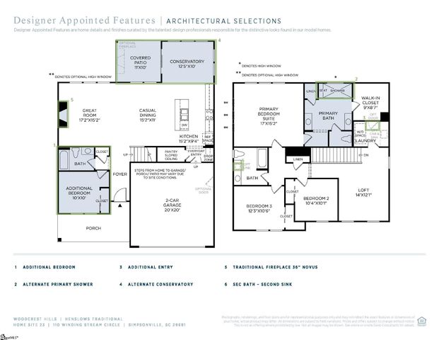 110 Winding Stream Circle Lot 23 Lot 23 Henslows Traditional, Simpsonville, SC 29681