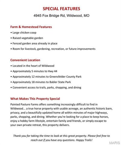 4945 Fox Bridge Road, Wildwood, MO 63069
