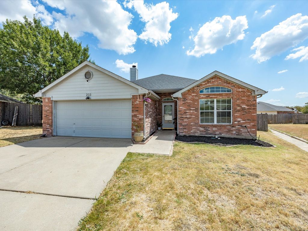 233 Kings Way Court, Rhome, TX 76078 — exterior