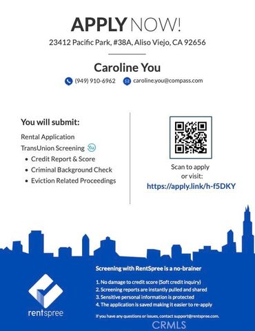 23412 Pacific Park 38A, Aliso Viejo, CA 92656