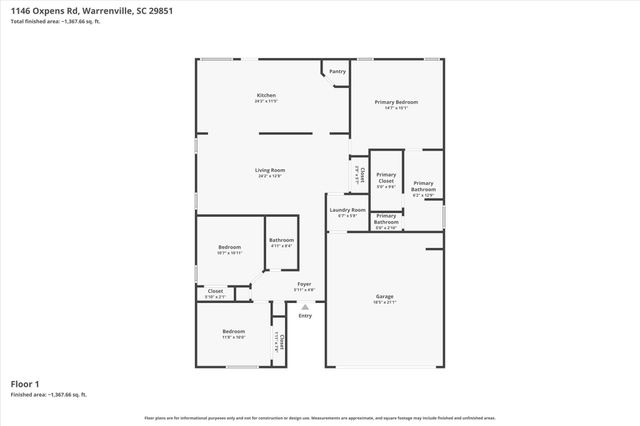 1146 Oxpens Road, Warrenville, SC 29851