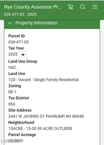 2441 West Jaybird Street, Pahrump, NV 89048