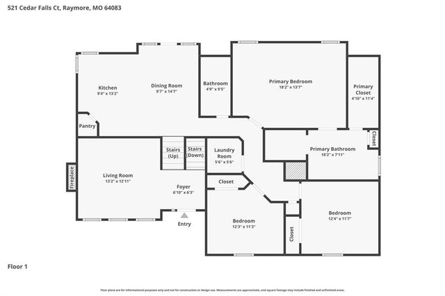 521 Cedar Falls Court, Raymore, MO 64083