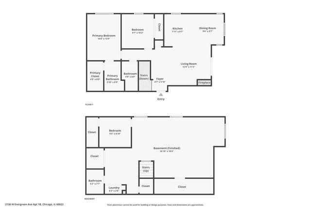 2136 W Evergreen Avenue 1B, Chicago, IL 60622