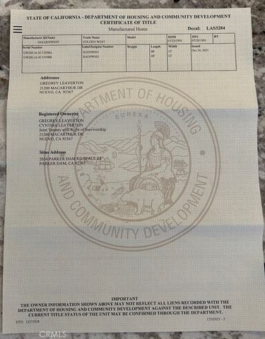 2054 Parker Dam Road E8, Parker, CA 92267