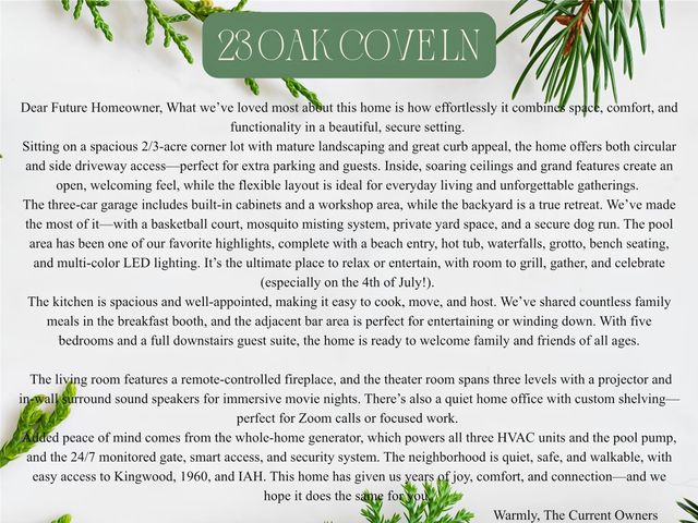 23 Oak Cove Lane, Humble, TX 77346