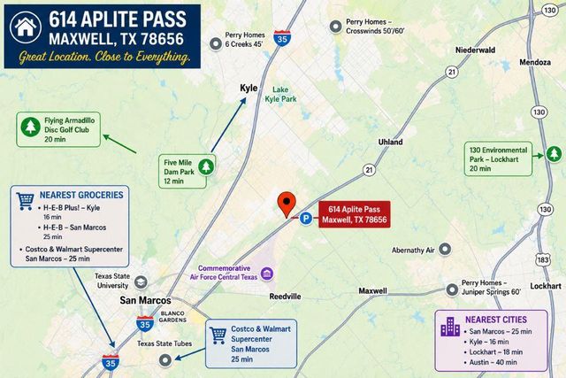 614 Aplite PASS, Maxwell, TX 78656