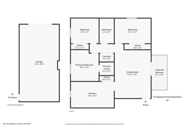 627 Hartridge DRIVE, Hartland, WI 53029