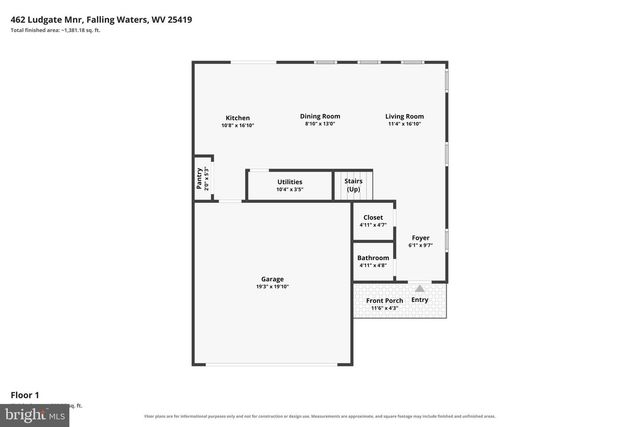 462 LUDGATE MNR, Falling Waters, WV 25419