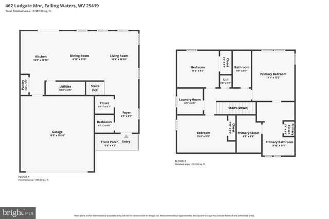 462 LUDGATE MNR, Falling Waters, WV 25419