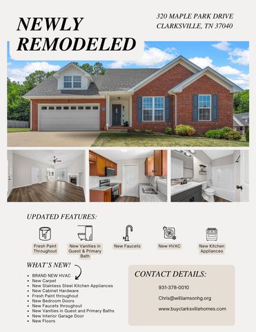 320 Maple Park Dr, Clarksville, TN 37040