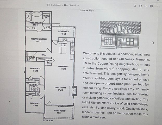 1740 VESEY AVE, Memphis, TN 38114