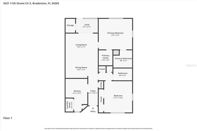5421 11TH STREET CIRCLE E, Bradenton, FL 34203
