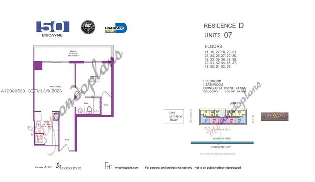 50 Biscayne Blvd 4507, Miami, FL 33132
