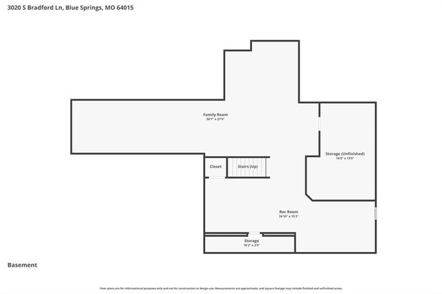 3020 S Bradford Lane, Blue Springs, MO 64015