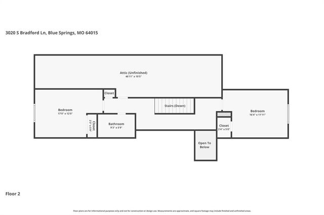 3020 S Bradford Lane, Blue Springs, MO 64015