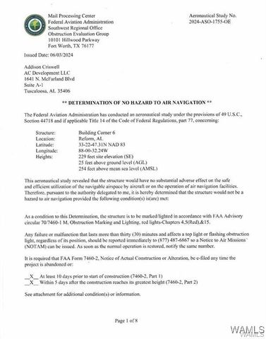 287 6th NE 6, Reform, AL 35481