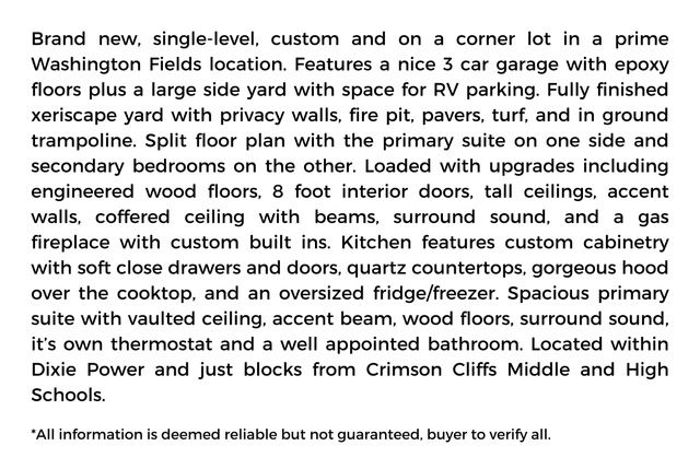 302 E MAYFIELD WOODS LN, Washington, UT 84780