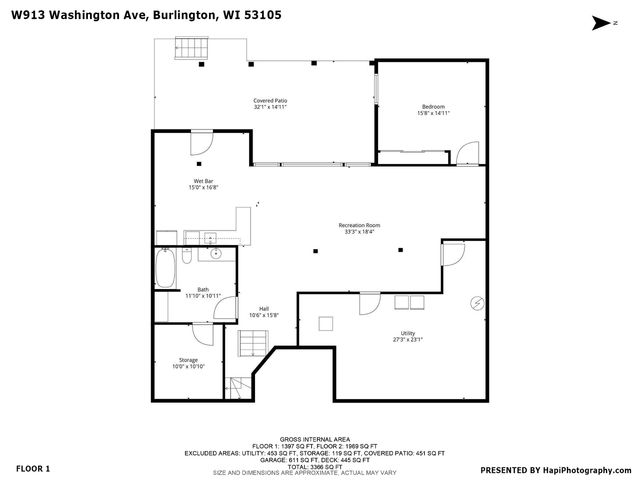 W913 Washington AVENUE, Burlington, WI 53105