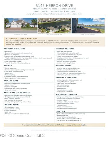 5145 Hebron Drive, Merritt Island, FL 32953