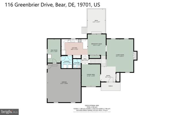116 GREENBRIER DR, Bear, DE 19701