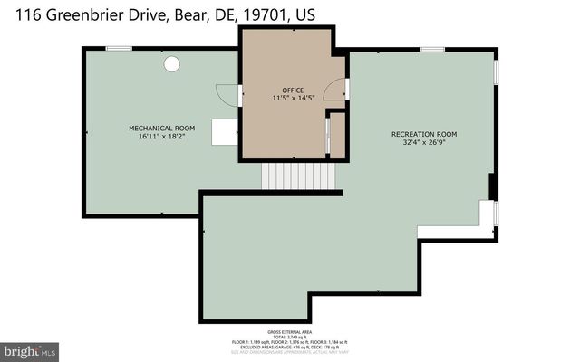116 GREENBRIER DR, Bear, DE 19701