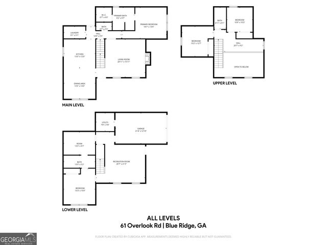 61 Overlook Road, Blue Ridge, GA 30513