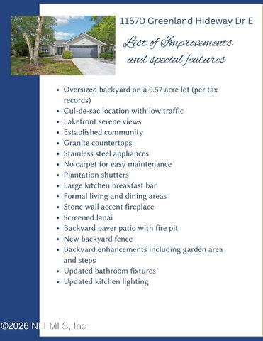 11570 GREENLAND HIDEAWAY Drive E, Jacksonville, FL 32258