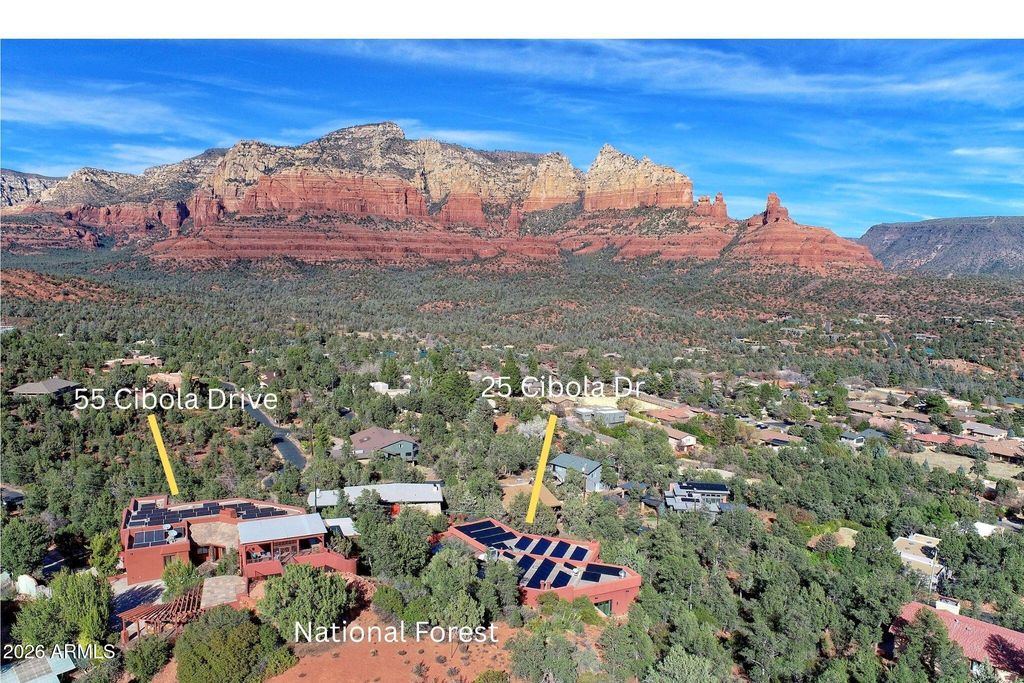Image 1 of property listing at 25 & 55 Cibola Drive, Sedona, AZ 86336