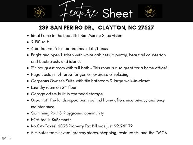 239 San Periro Drive, Clayton, NC 27527