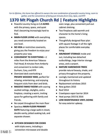 1370 Mt Pisgah Church Road, Apex, NC 27523