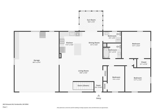 402 Schwantz Road, Pardeeville, WI 53954