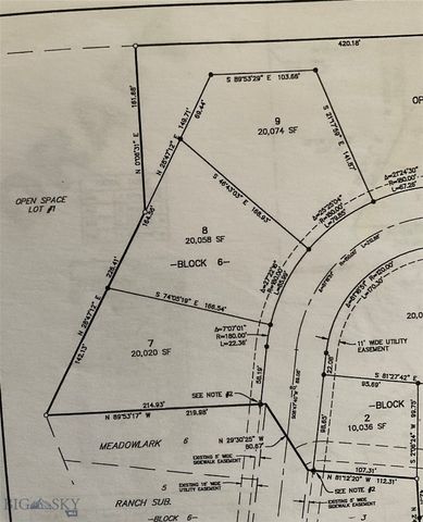Lot 9 block 6 Phase 5 Meadowlark Ranch, Belgrade, MT 59714