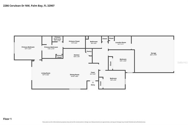 2286 CERULEAN DRIVE NW, Palm Bay, FL 32907
