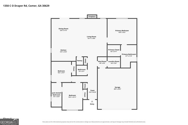 1350 C O Draper Road, Comer, GA 30629