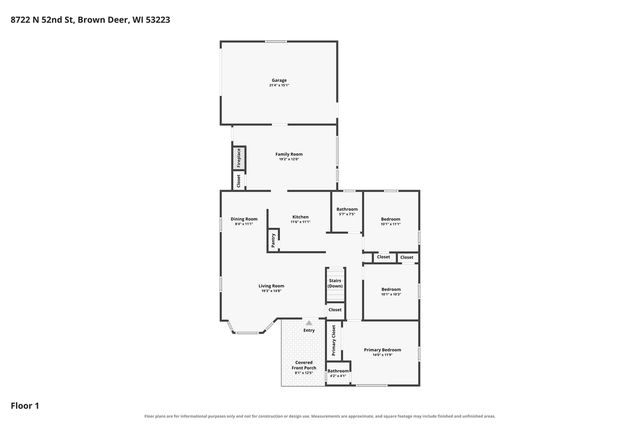 8722 N 52nd STREET, Brown Deer, WI 53223