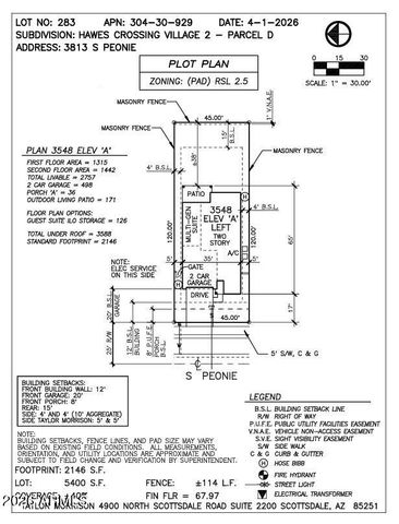 3813 S PEONIE --, Mesa, AZ 85212