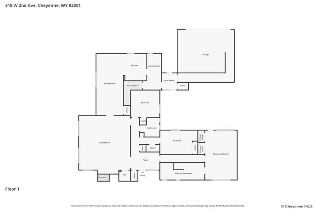 318 W 2ND AVE, Cheyenne, WY 82001