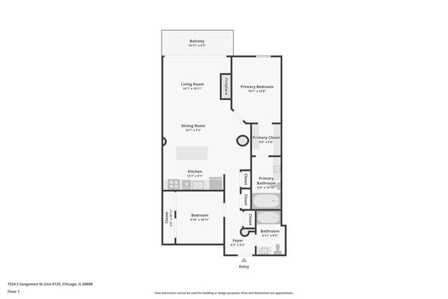 1524 S Sangamon Street 612-S, Chicago, IL 60608