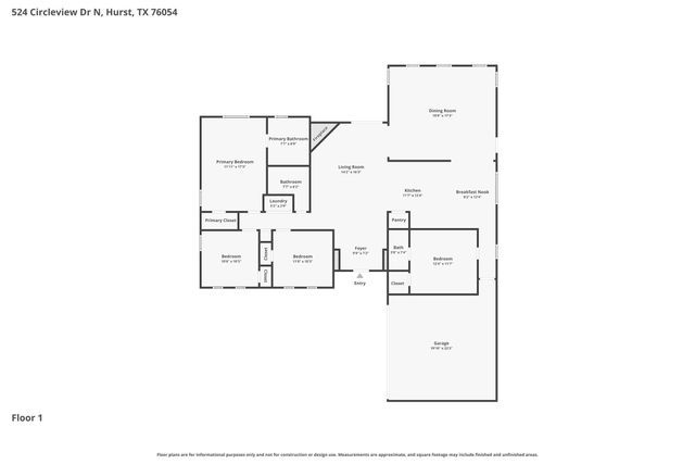 524 Circleview Drive N, Hurst, TX 76054