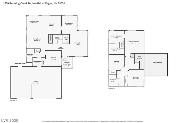 1730 Running Creek Drive, North Las Vegas, NV 89031