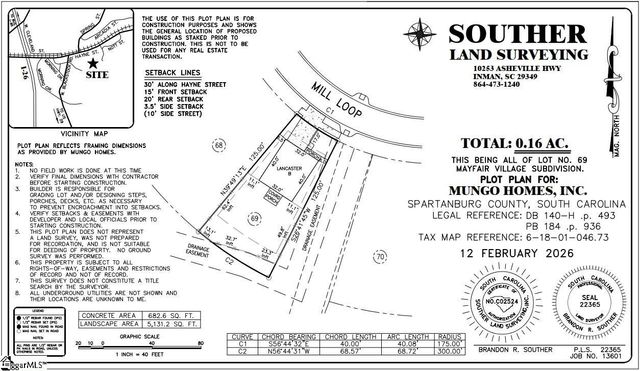2297 Mill Loop Lot 69, Spartanburg, SC 29301