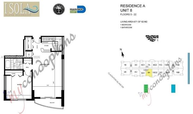 770 Claughton Island Dr 1508, Miami, FL 33131