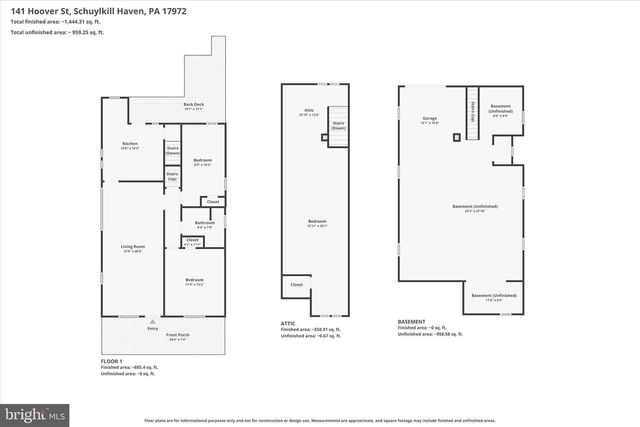 141 HOOVER ST, Schuylkill Haven, PA 17972